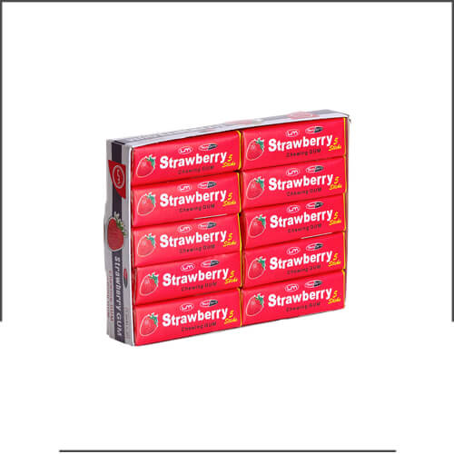 Stick Chewing Gum  Strawberry Flavor