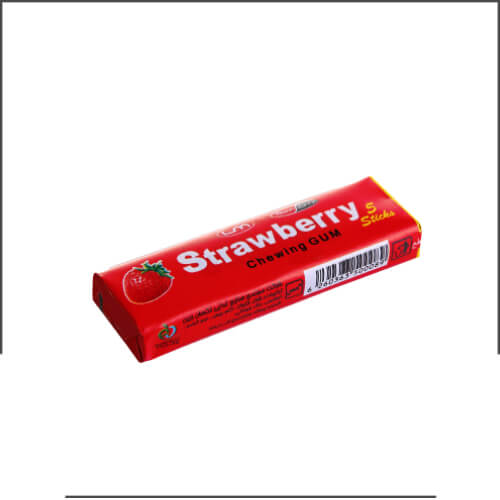 Stick Chewing Gum  Strawberry Flavor